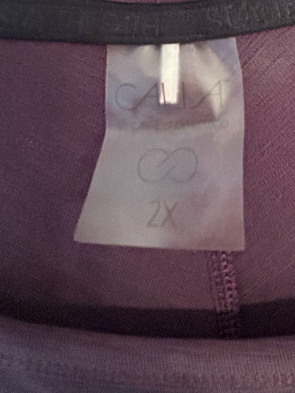 Calia Plum Draped Back High/Low Long Sleeve Top Size 2X - Picture 4 of 9